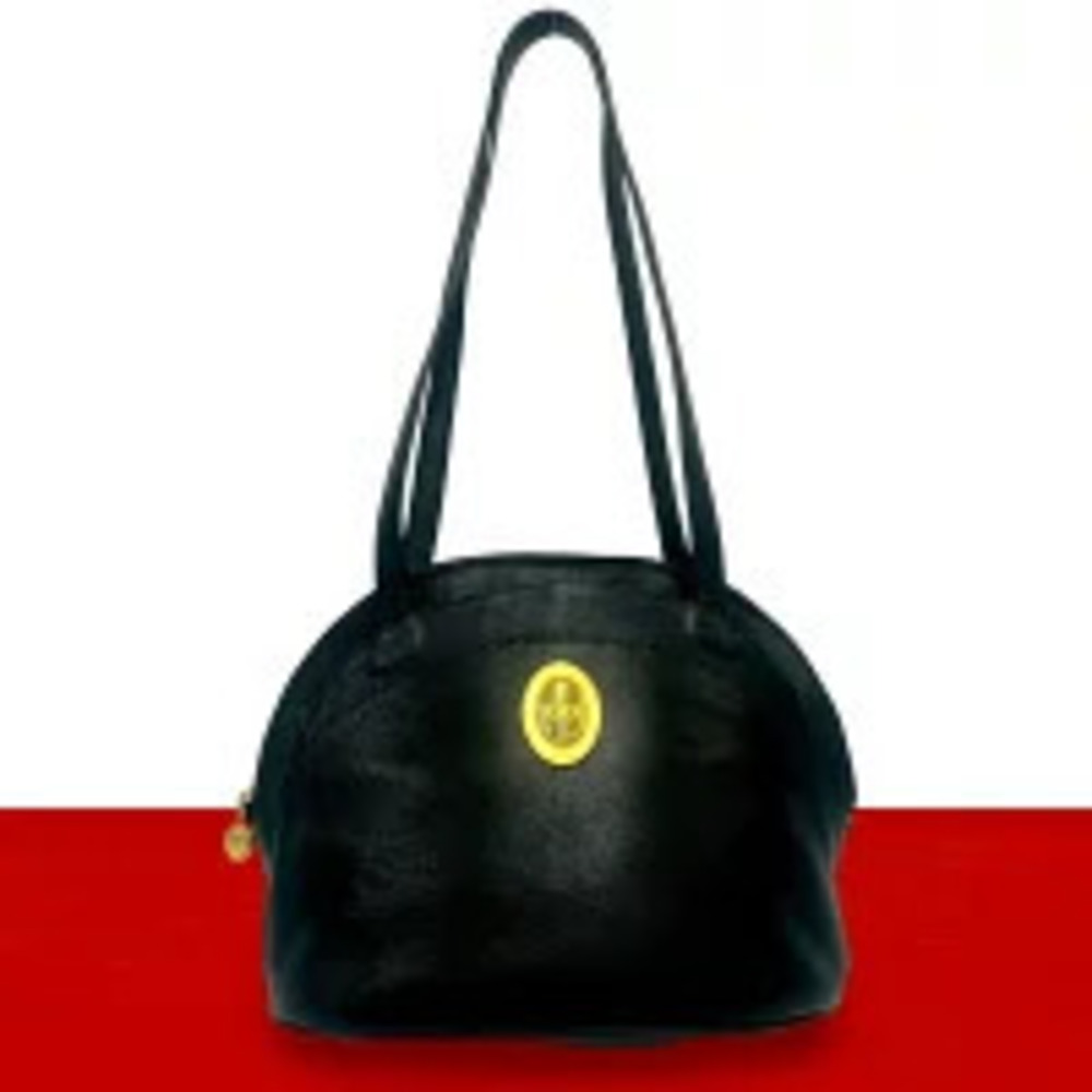 Christian Dior CD Leather Tote Bag Hobo Black